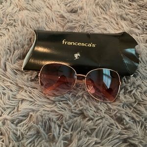 Francescas rose gold sunglasses